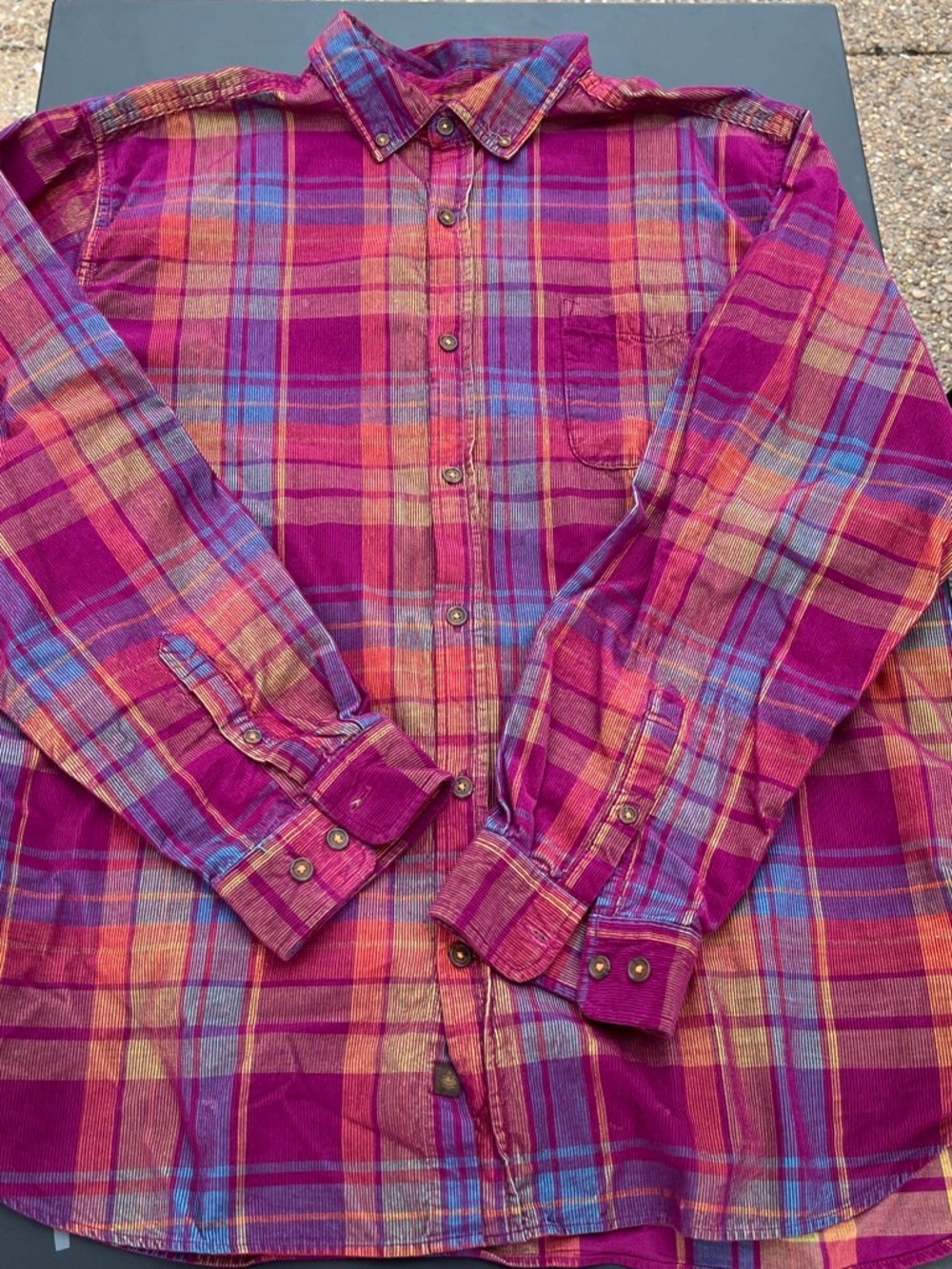 The Territory Ahead Magenta Plaid Lightweight Shirt Jacket